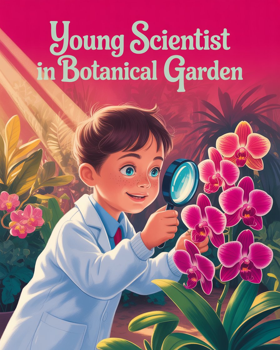 YOUNG SCIENTIST IN BOTANICAL GARDEN